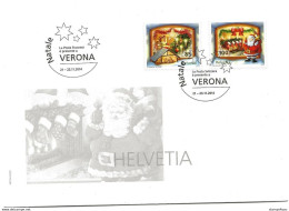 124 - 34 - Enveloppe  Avec Oblit Spéciale Verona  Natale 2014 - Poststempel