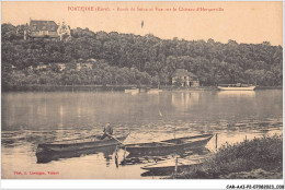 CAR-AAIP2-27-0117 - PORTEJOIE - Bords De Seine Et Vue Sur Le Chateau D'Herqueville - Other & Unclassified