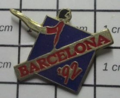 3617 Pin's Pins / Beau Et Rare / JEUX OLYMPIQUES / BARCELONA 92 GYMNASTIQUE FELMININE POUTRE - Juegos Olímpicos