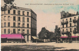 MO 1-(92) BILLANCOURT - ROND POINT DU PONT ET RUE SAINT CLOUD - CARTE COLORISEE  - 2 SCANS - Boulogne Billancourt