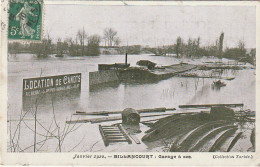 MO 2-(92) BILLANCOURT - INONDATIONS 1910 : GARAGE A SEC - RESTAURANT SOUS LES EAUX   - 2 SCANS  - Boulogne Billancourt