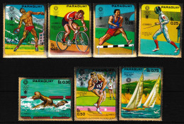 Lot De 7 Timbres-poste Gommés Dentelés Neufs** - Jeux Olympiques De Munich - N° 2035/2041 (Michel) - Paraguay 1970 - Paraguay
