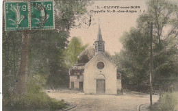 MO 5-(93) CLICHY SOUS BOIS - CHAPELLE NOTRE DAME DES ANGES - CARTE COLORISEE    - 2 SCANS - Clichy Sous Bois