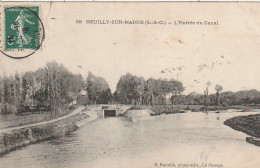 MO 5-(93) NEUILLY SUR MARNE - L' ENTREE DU CANAL  - 2 SCANS - Neuilly Sur Marne