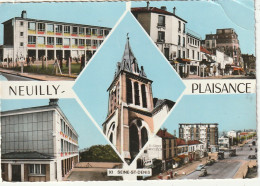 MO 6-(93 ) NEUILLY PLAISANCE - CARTE COULEURS MULTIVUES : ECOLE VICTOR HUGO , CARREFOUR DE LA MALTOURNEE ...  - 2 SCANS  - Neuilly Plaisance