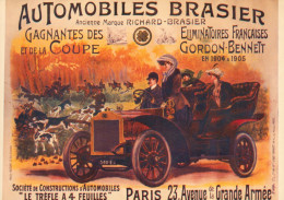 CPM- Affiche Publicité Automobiles BRASIER,Affiche De AUGLAY 1906  Belle Epoque*Mode* - Publicidad