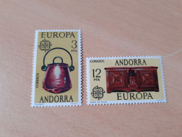 TIMBRES   ANDORRE  ESPAGNOL    ANNÉE  1976      N  94  /  95   COTE  2,00  EUROS   NEUFS   LUXE** - Unused Stamps