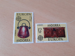 TIMBRES   ANDORRE  ESPAGNOL    ANNÉE  1976      N  94  /  95   COTE  2,00  EUROS   NEUFS   LUXE** - Neufs