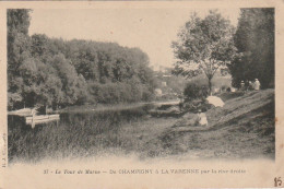 MO 8-(94) LE TOUR DE MARNE - DE CHAMPIGNY A LA VARENNE PAR LA RIVE DROITE - CANOTEUR , PROMENEURS - ANIMATION - 2 SCANS - Champigny Sur Marne