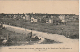 MO 9-(94)  CHENNEVIERES SUR MARNE - PANORAMA PRIS DU CAFE RESTAURANT PARIS CHENNEVIERES - ROUTE DEPARTEMENTALE - 2 SCANS - Chennevieres Sur Marne