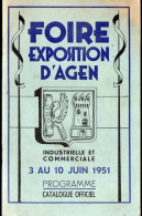 Agen (47)  Programme FOIRE EXPOSITION D'AGEN JUIN 1951 (PPP47300) - Programma's