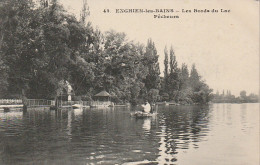 MO 11-(95) ENGHIEN LES BAINS - LES BORDS DU LAC - PECHEURS  - 2 SCANS - Enghien Les Bains