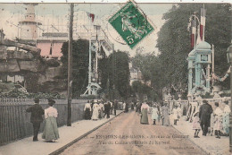 MO 12-(95) ENGHIEN LES BAINS - AVENUE DE CEINTURE - VUE DU CASINO ET ENTREE DU KURSAAL - CARTE COLORISEE - 2 SCANS - Enghien Les Bains