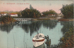 MO 12-(95) L' ISLE ADAM - LES BORDS DE L' OISE - CARTE COLORISEE  - 2 SCANS - L'Isle Adam