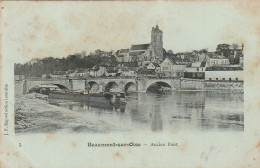 MO 12-(95) BEAUMONT SUR OISE - ANCIEN PONT - PENICHE - 2 SCANS - Beaumont Sur Oise