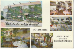 MO 13-(95) PIERRELAYE - RELAIS DU SOLEIL LEVANT - RESTAURANT , ROTISSERIE - CARTE MULTIVUES COULEURS - 2 SCANS - Pierrelaye