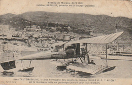 MO 14 - MEETING DE MONACO , AVRIL 1913 - AVIATEUR BREGUET , PREMIER DE LA COURSE CROISIERE  - 2 SCANS - Demonstraties