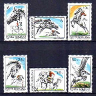 Roumanie 1992 Chevaux (21) Yvert N° 3997 à 4002 Oblitéré Used - Gebraucht