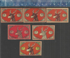 STAGS HEAD BEST MATCH  (DEER HERT CERF HIRSCHE) OLD VINTAGE MATCHBOX LABELS MADE JAPAN - Matchbox Labels