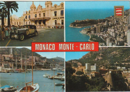 MO 15- MONACO MONTE CARLO -  CARTE MULTIVUES  COULEURS - 2 SCANS  - Mehransichten, Panoramakarten