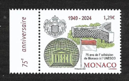 Monaco 2024 - Ahésion De Monaco à L'UNESCO ** - Neufs