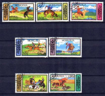 Mongolie 1987 Chevaux (22) Yvert N° 1493 à 1499 Oblitéré Used - Mongolia