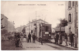 PONT SAINT VINCENT - Rue Nationale - Tramway Beau Plan. - Autres & Non Classés