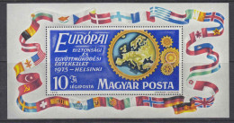 Hungary 1975 KSZE / OSCE M/s PERFORATED ** Mnh (59711A) ULTRA ROCK BOTTOM - Europäischer Gedanke