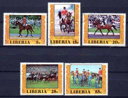 Liberia 1977 Chevaux (23) Yvert N° 742 à 744 Et PA Oblitéré Used - Liberia