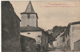 MO 22-(31) BARBAZAN - EGLISE ET RUE DU VILLAGE - CARRIOLE A CHEVAL - VILLAGEOIS - 2 SCANS  - Barbazan