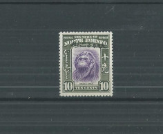 NORTH BORNEO JAPANESE OCCUPATION 10c BLK OVERPRINT MLH - Borneo Septentrional (...-1963)