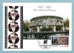 Carte Maximum 1995 - Un Siècle De Cinéma - Cent Ans Du Cinéma - Caméraman - YT 2920 - Paris - 1990-1999