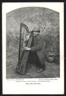 AK Wien, Der Alte Harfner, Harfenspieler  - Musik Und Musikanten