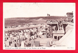 F-33-Soulac Sur Mer-54P63  Le Ponton Et La Plage, Animation, Tentes, Cpa  - Soulac-sur-Mer