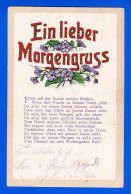 E-Allemagne-424P63 Ein Lieber Morgengruss, Un Poème En Allemand, Voir Cachet Militaire, Cpa  - A Identifier