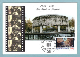 Carte Maximum 1995 - Un Siècle De Cinéma - Cent Ans Du Cinéma - Caméraman - YT 2920 - Paris - 1990-1999