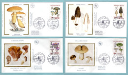 FDC France 1987 - Nature De France - Champignons - Indigotier, Chanterelle, Morille, Palomet YT 2488 à 2491 - Paris - 1980-1989