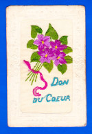 Brodee-234A55  DON DU COEUR, Bouquet De Violetteds - Embroidered