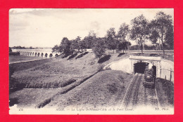 F-47-Agen-48Ph61  Ligne De Bordeaux-Cette Et Le Pont Canal, Le Train, Cpa  - Agen