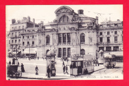 F-49-Angers-95Ph61  Le Théâtre, Au Premier Plan Tramway Avec Pub Byrrh, Cpa BE - Angers