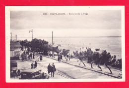 F-17-Chatelaillon-133Ph124  Le Boulevard De La Plage, Animation, Vieilles Voitures, Cpa BE - Châtelaillon-Plage