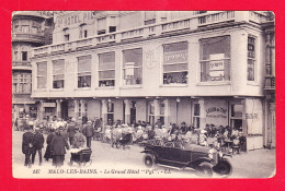 F-59-Malo Les Bains-19Ph124  Le Grand Hôtel "pyl", Vieille Voiture, Grosse Animation, Cpa  - Malo Les Bains