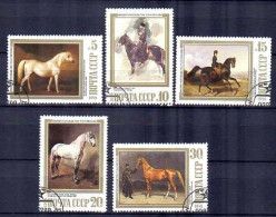 Russie URSS 1988 Chevaux (26) Yvert N° 5536 à 5540 Oblitéré Used - Gebruikt