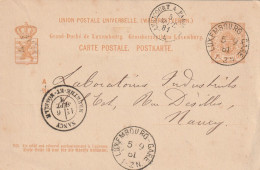 LUXEMBOURG - Entiers Postaux - Le 05/09/1881 - Ganzsachen