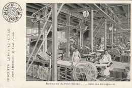 NE 5-(33) CARTE PUBLICITAIRE DEPOT DE BORDEAUX - FABRICATION DU PETIT BEURRE LU - SALLE DES DECOUPEUSES - 2 SCANS  - Bordeaux