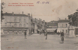 NE 6-(33)  LIBOURNE - PLACE DES CASERNES - STATUE DU CAPITAINE OSCAR DE GEREAUX - CAFE DE LA RENAISSANCE , BAR TOURNY - Libourne