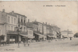 NE 6-(33)  LIBOURNE - LA PLACE DECAZES - COMMERCES - ATTELAGES - 2 SCANS - Libourne