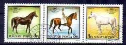 Chevaux Hongrie 1989 (27) Yvert N° 3205 à 3207 Oblitéré Used - Used Stamps