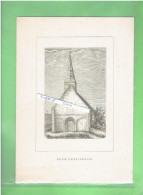 EPEAUTROLLES L EGLISE VERS 1890 GRAVURE ANCIENNE EN TRES BON ETAT - Autres & Non Classés