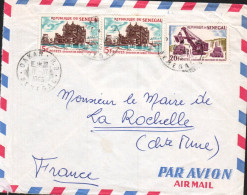 SENEGAL AFFRANCHISSEMENT COMPOSE SUR  LETTRE POUR LA FRANCE 1962 - Senegal (1960-...)